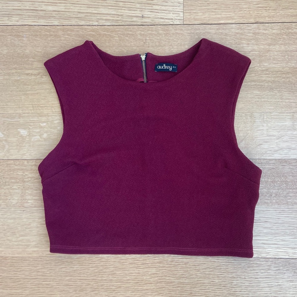 Burgundy Crop Top